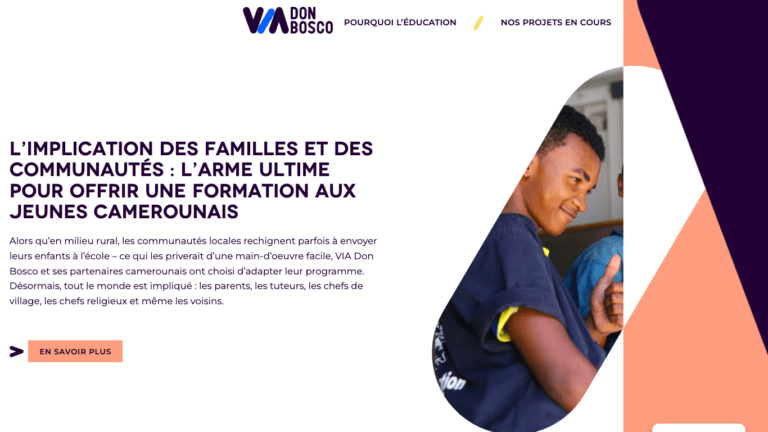 VIA Don Bosco, site WordPress pour association